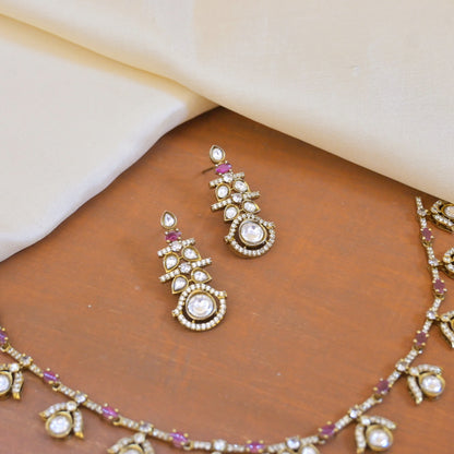 Anaita Sleek AD Polki Jewellery Set