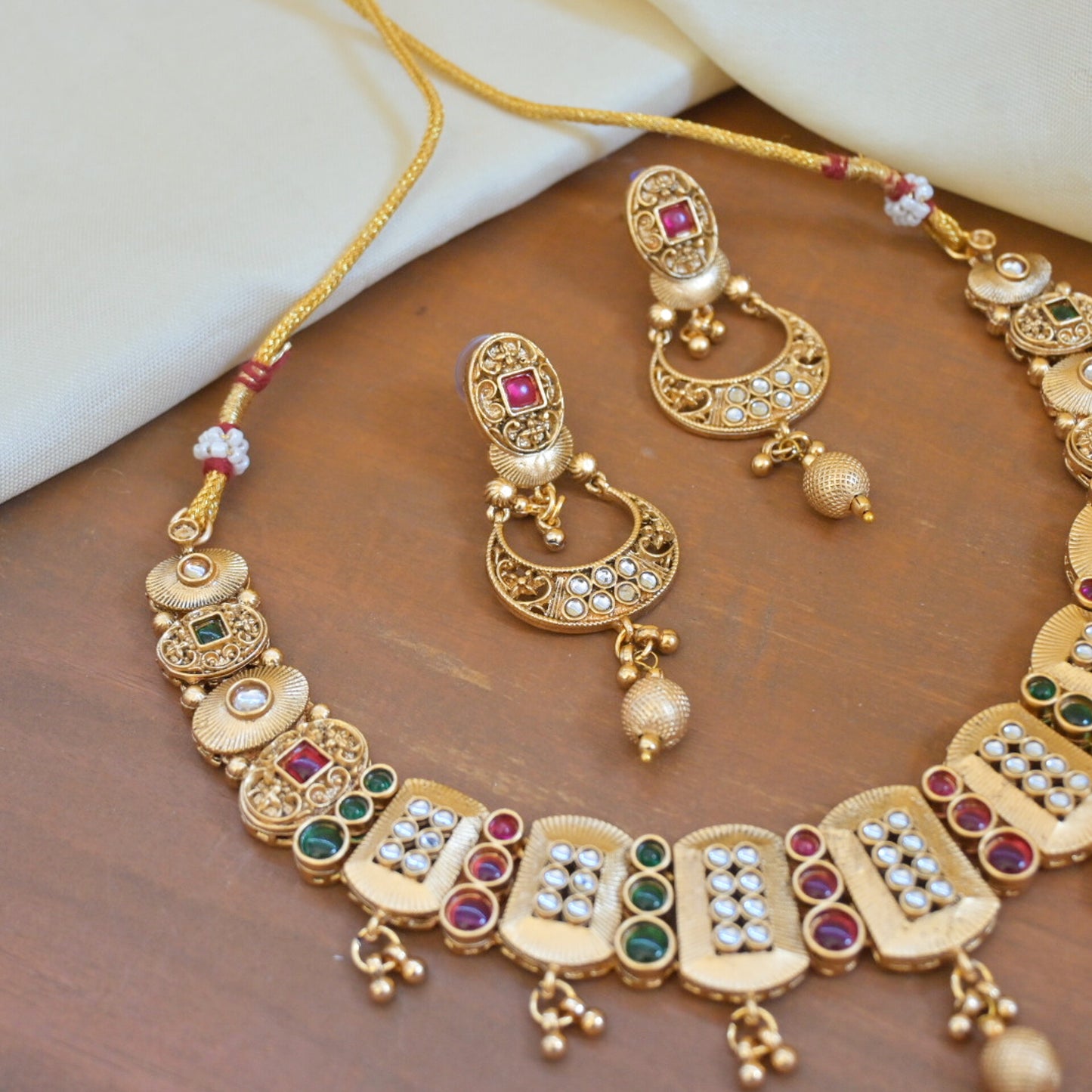 Reva Heritage Gold Plated Jewellery Set