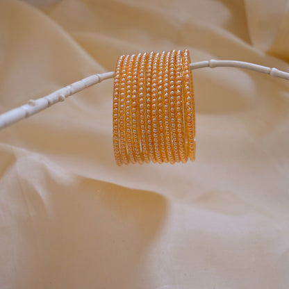 Sleek Champagne Bangles ( Set of 12 )