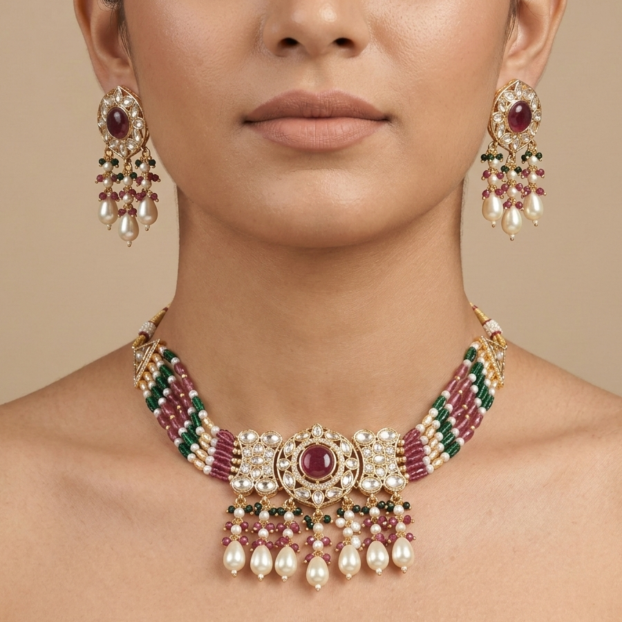 Vamika Monali Poli Set - Multicolor