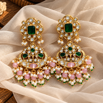 Seerat Premium Kundan Chaandbalis