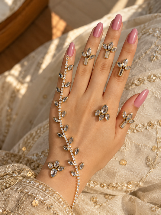 Kundan Mehendi Hand Sticker