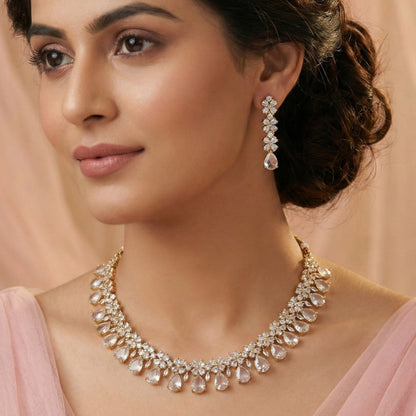 Tanishka AD Jewellery Set