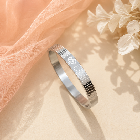 Stainless Steel Om Kada for Him - Rakhi Special
