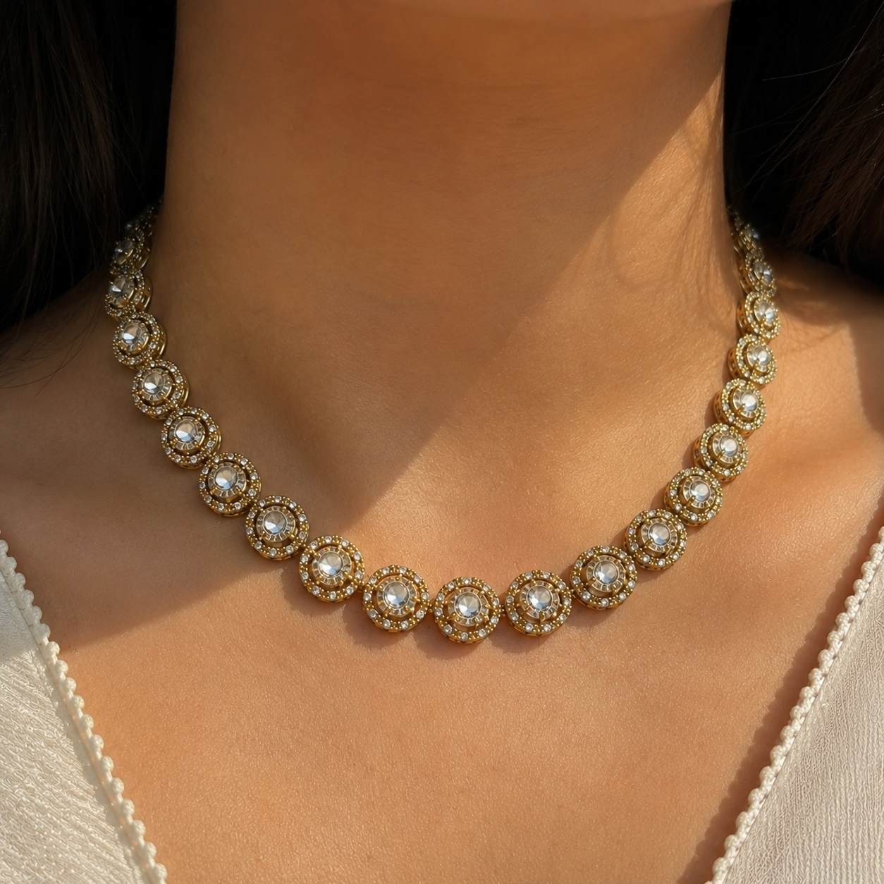 Ananya Antique AD Jewellery Set