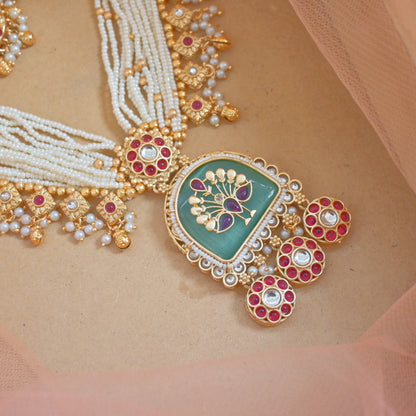Shailee Heritage Rajwadi Necklace Set for Her