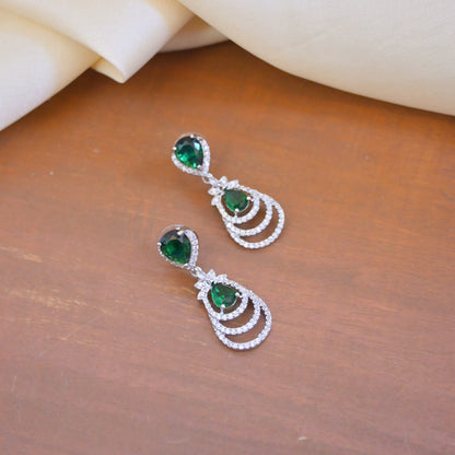 Dainty Pearl Drop Silver AD Earrings