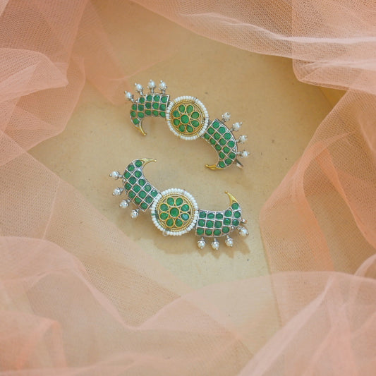 Disha Dual Tone Statement Earcuffs