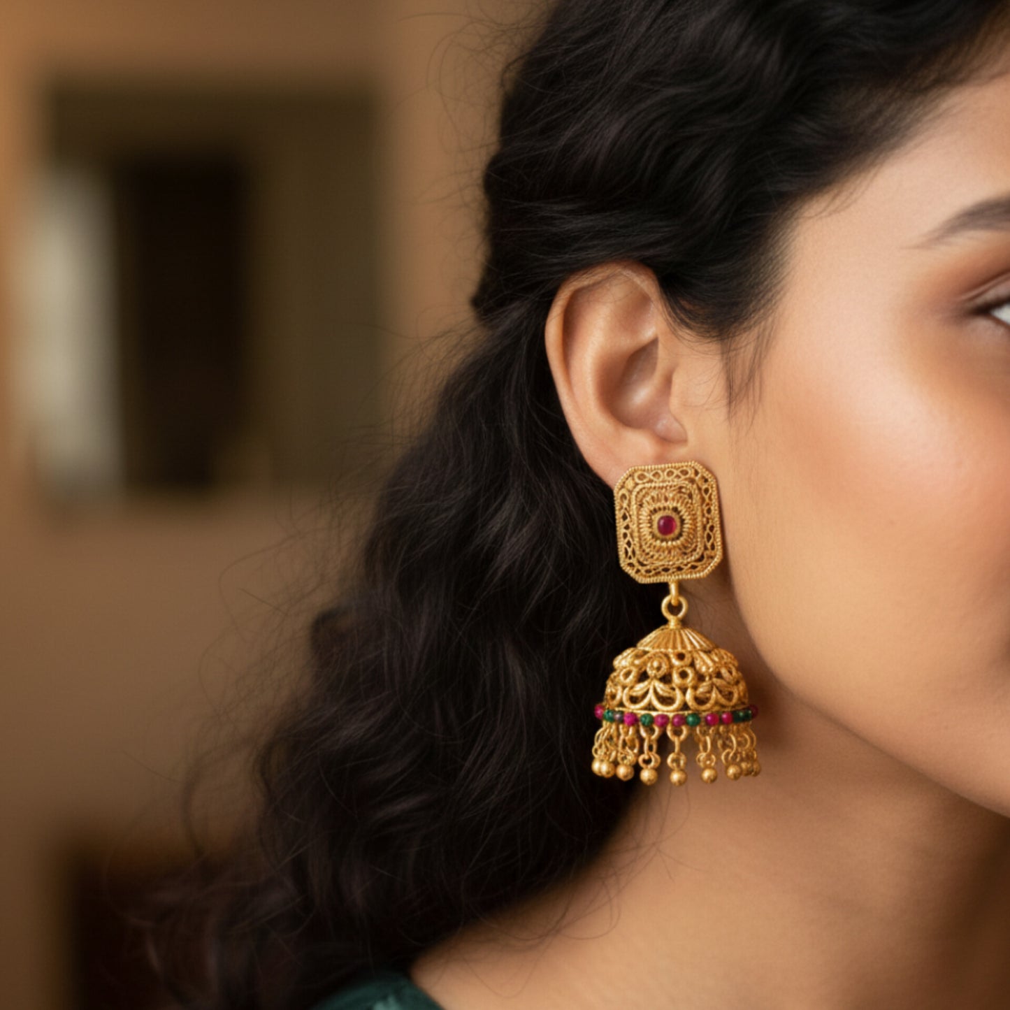 Copper Jhumkas for Her