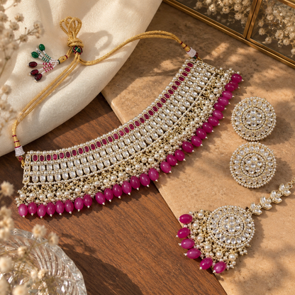 Aashi Light Gold Plated Choker Set
