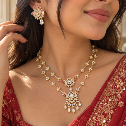 Qirat Layered AD Jewellery Set