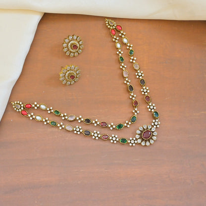 Janya Antique AD Short Mala Set