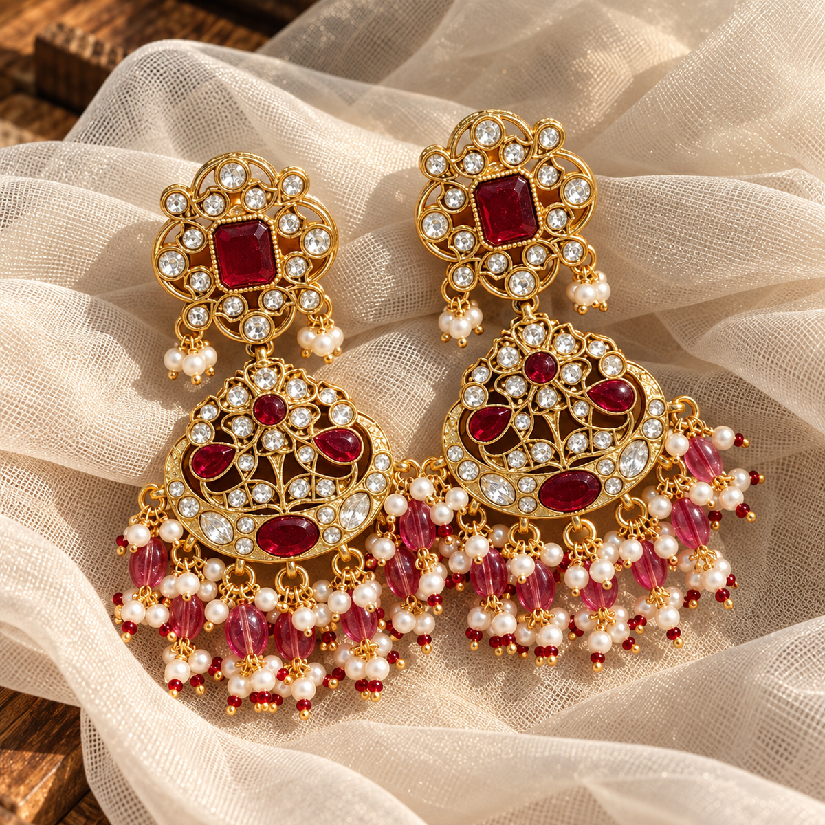 Seerat Premium Kundan Chaandbalis