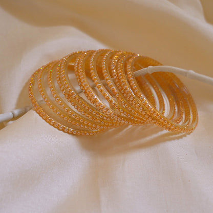 Sleek Champagne Bangles ( Set of 12 )