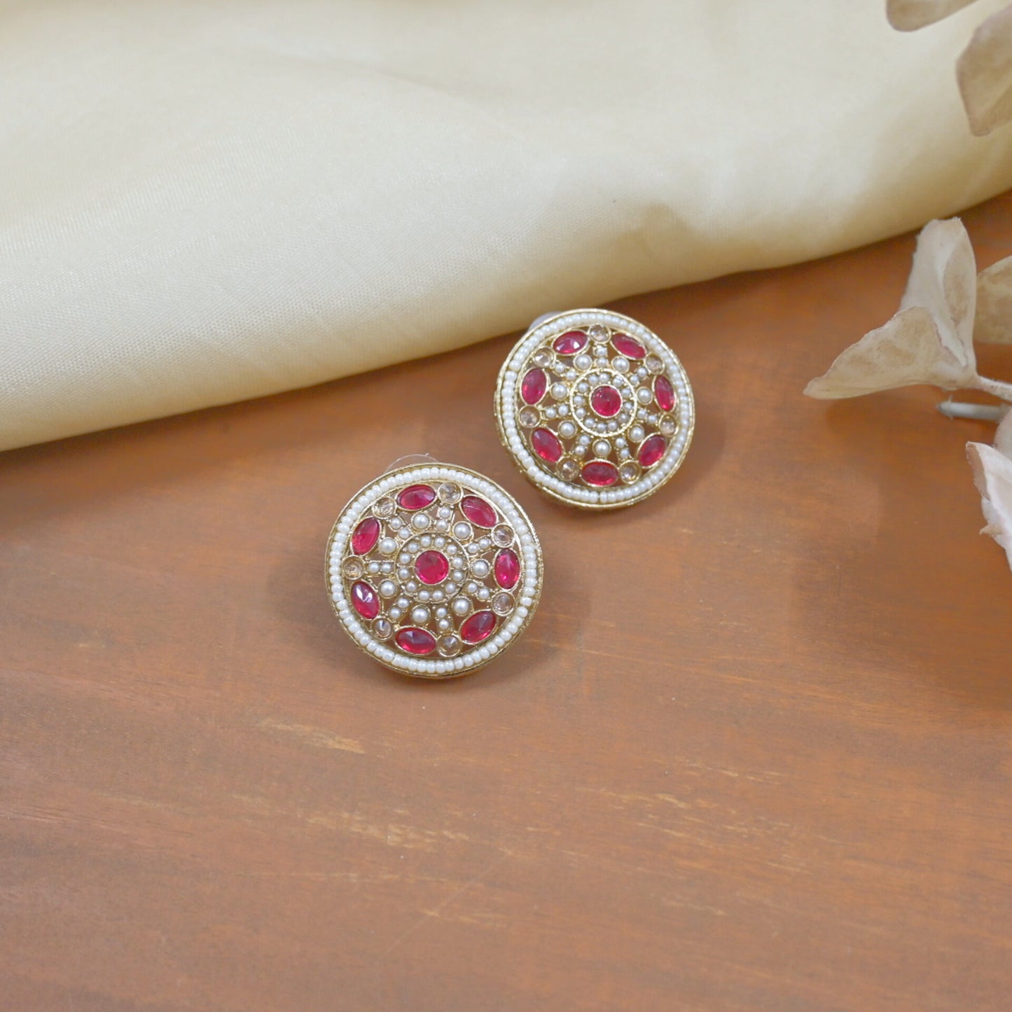 Talia Premium Champagne Studs for Her