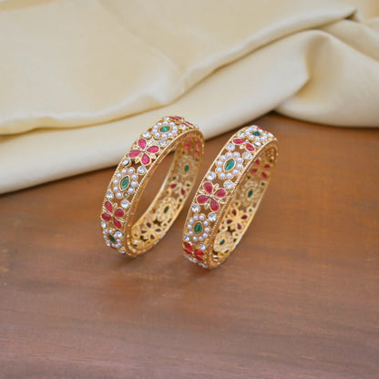 Rajasthani Kundan Bangles for Her