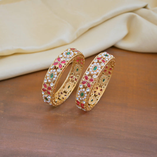 Rajasthani Kundan Bangles for Her