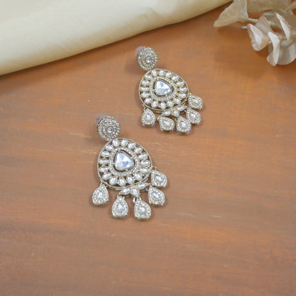 Amber Stylish Chandbalis Earrings Tikka