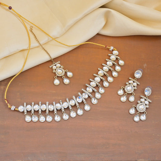 Twisha Polki Style Choker Set