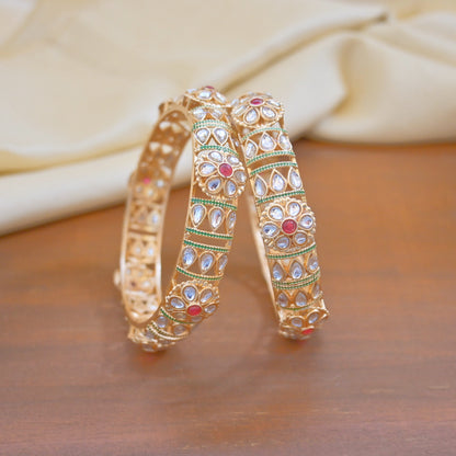 Party Wear Kundan Bangles for Her