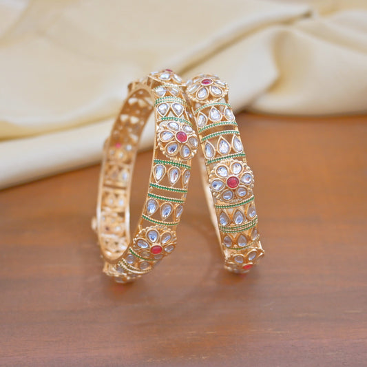 Party Wear Kundan Bangles for Her