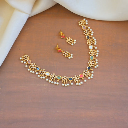 Sravya Gold Plated AD Neckpiece