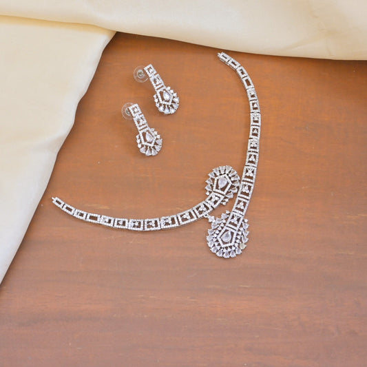 Sanya Silver AD Statement Neckpiece for Her