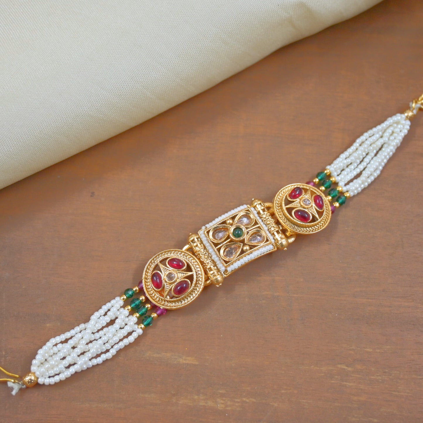 Afsana Premium Copper Pearl Bracelet