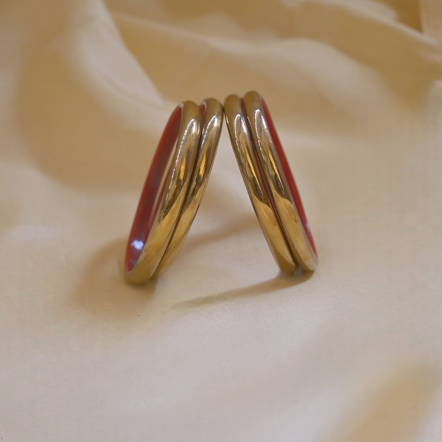 Golden Glass Bangles ( Set of 4 )