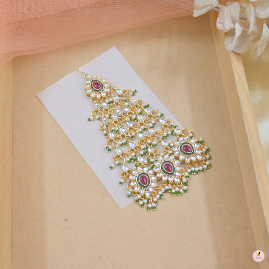 Kundan Meenakari Passa/ Jhumar for Her