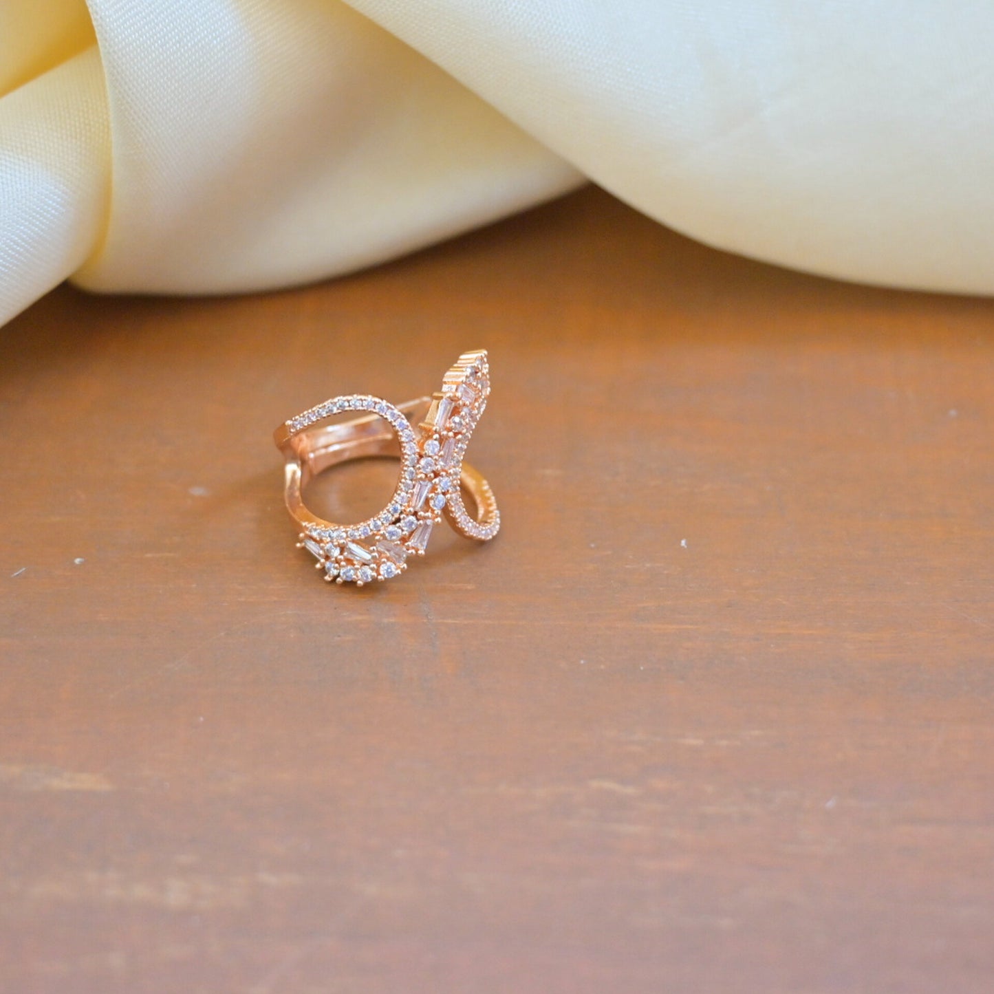 Rose Gold AD Adjustable Ring