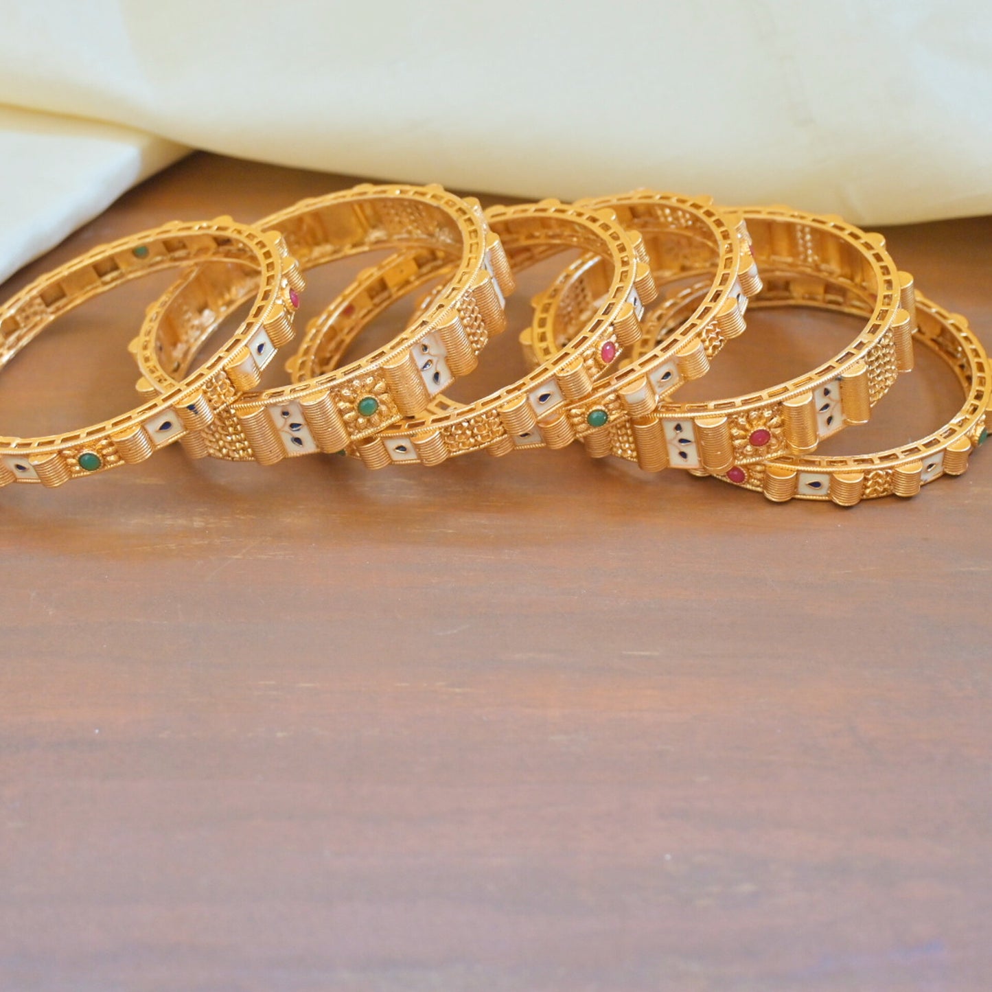 Rajwadi Heritage Bangle Set ( Set of 6 )