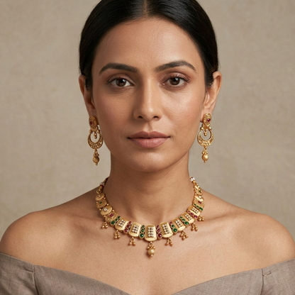Reva Heritage Gold Plated Jewellery Set
