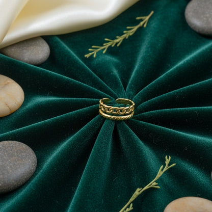 18K Gold Plated Adjustable Ring