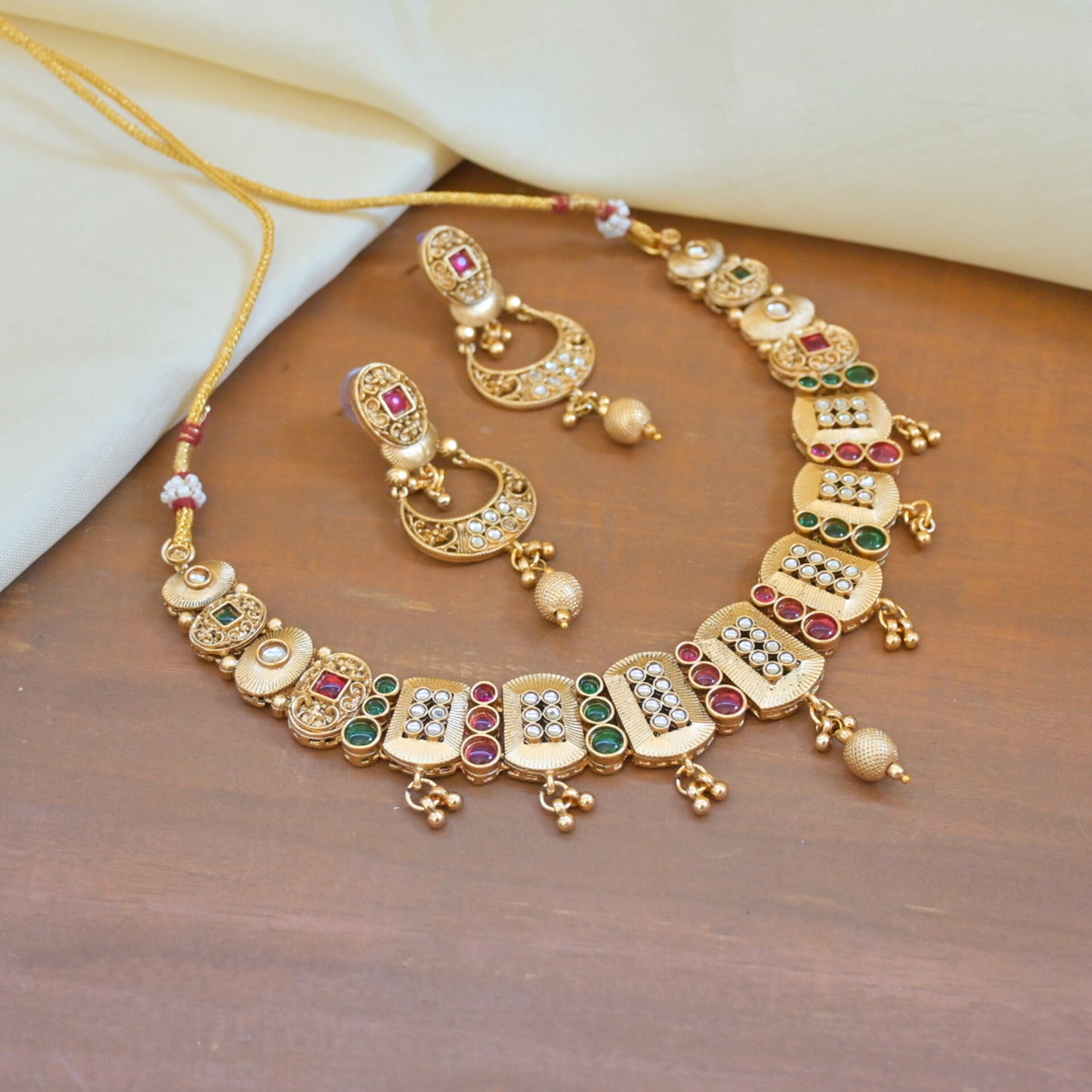 Reva Heritage Gold Plated Jewellery Set