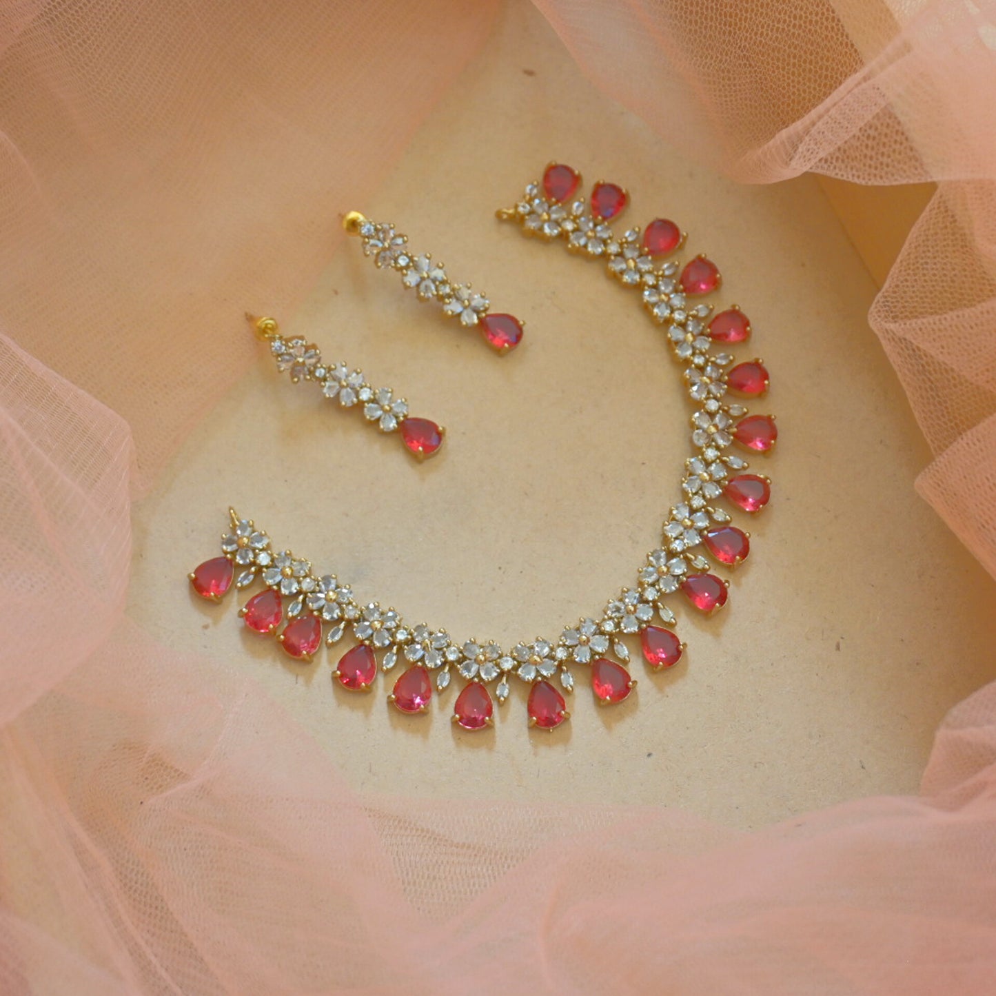 Tanishka AD Jewellery Set