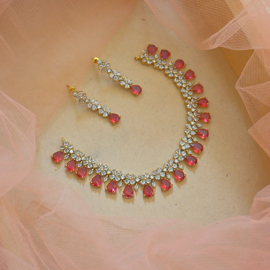 Tanishka AD Jewellery Set