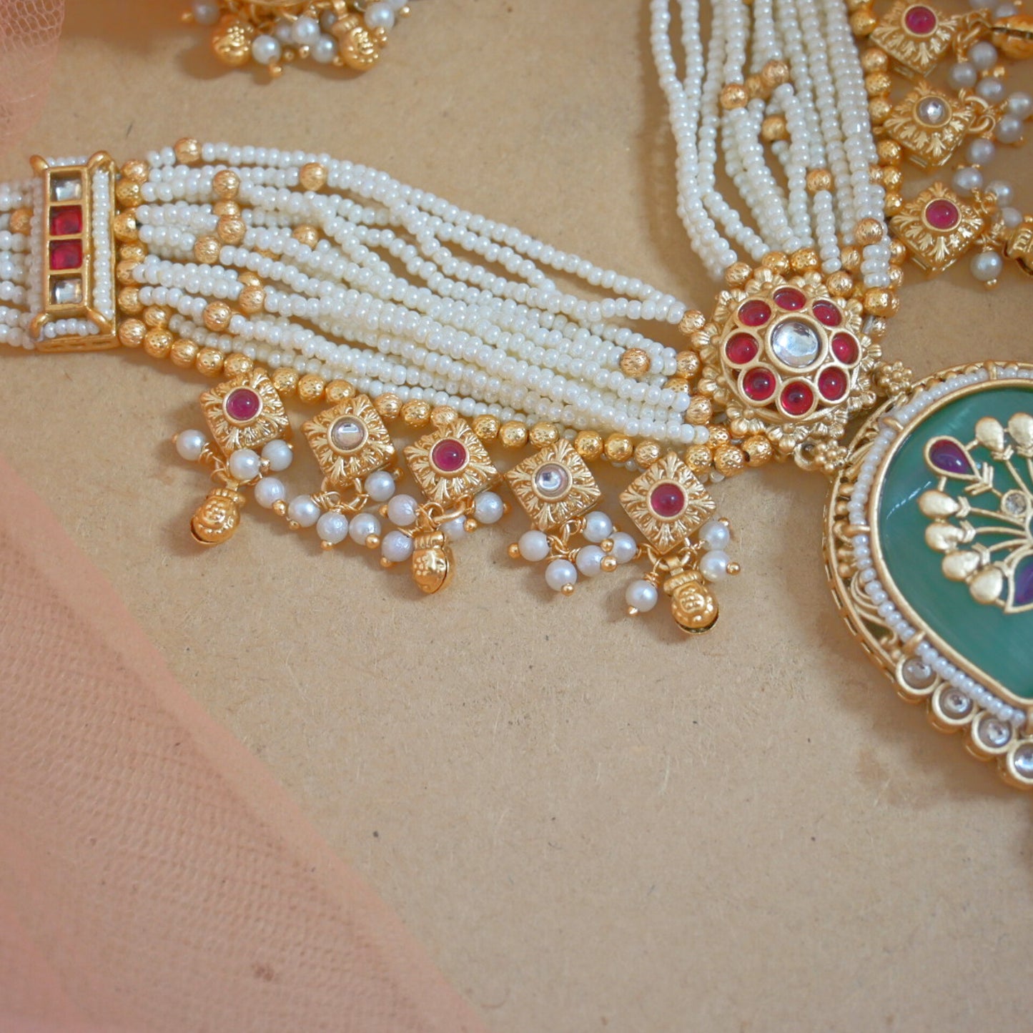 Shailee Heritage Rajwadi Necklace Set for Her