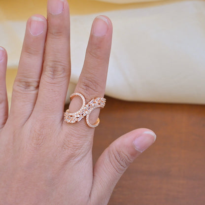 Rose Gold AD Adjustable Ring