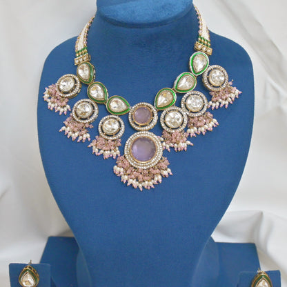 Viona Choker Necklace with Earrings Teeka