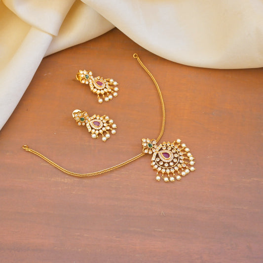 Sitara Gold Plated AD Pendant Set