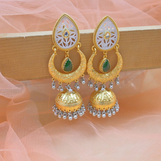 Mishka Brass Jhumkas