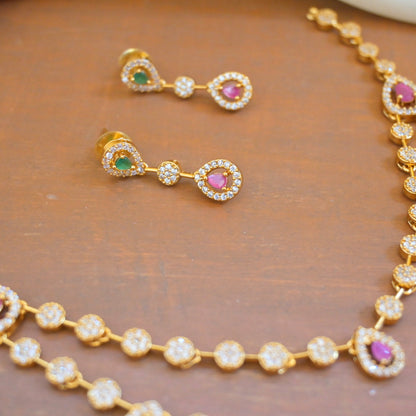 Akshara Gold Plated Two Layered AD Set