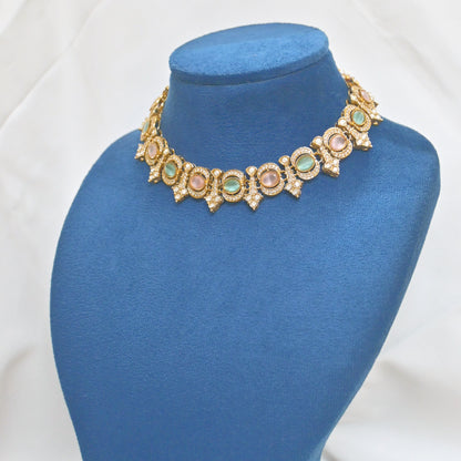 Aatika Polki Style Premium Sleek Neckset