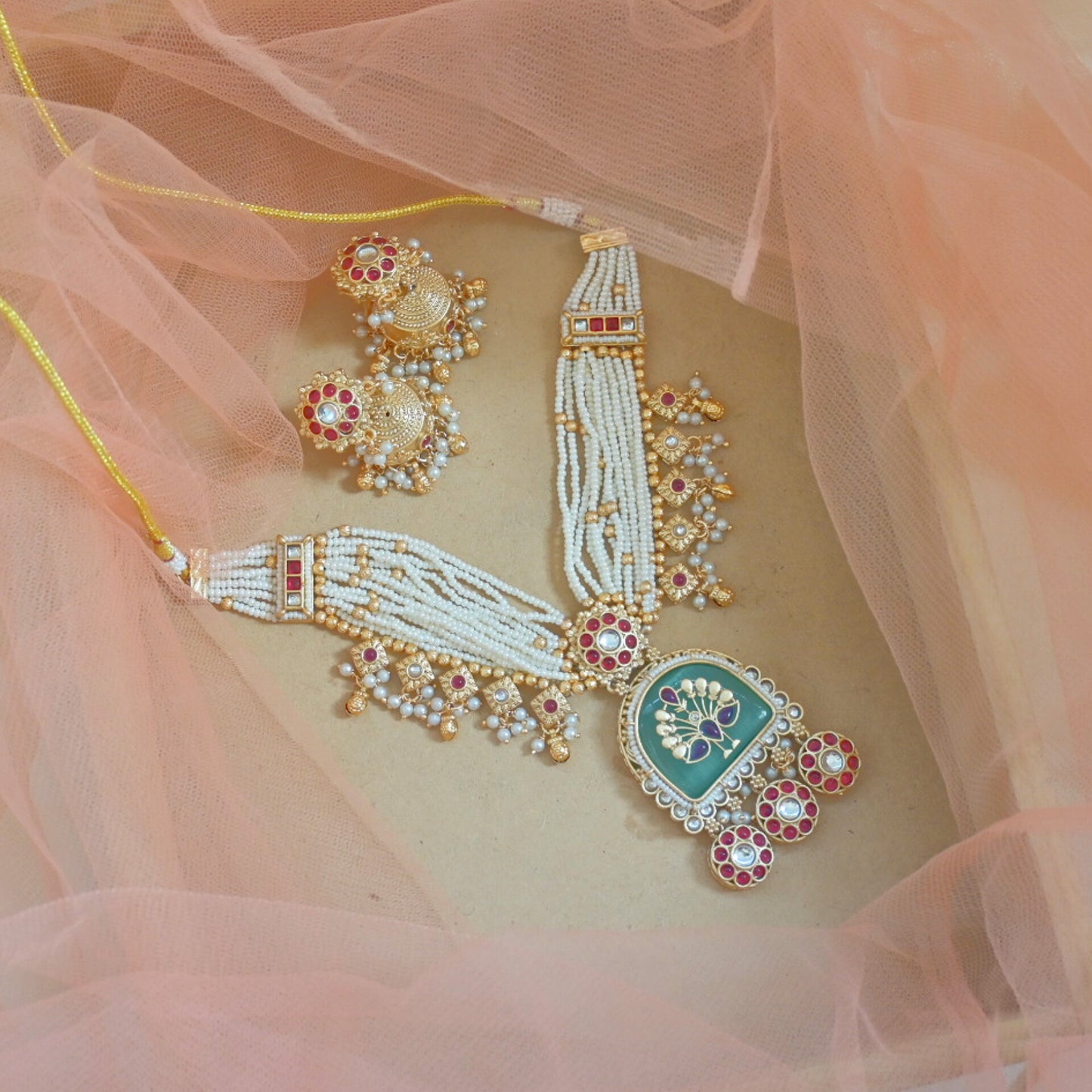 Shailee Heritage Rajwadi Necklace Set for Her