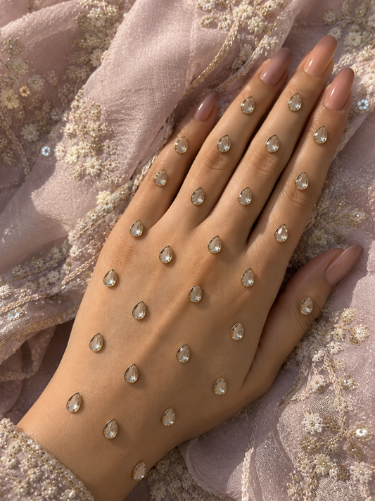 Pearl Drop Mehendi Sticker for Her