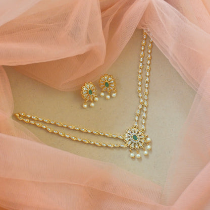 Priya Sleek AD Collar Jewellery Set